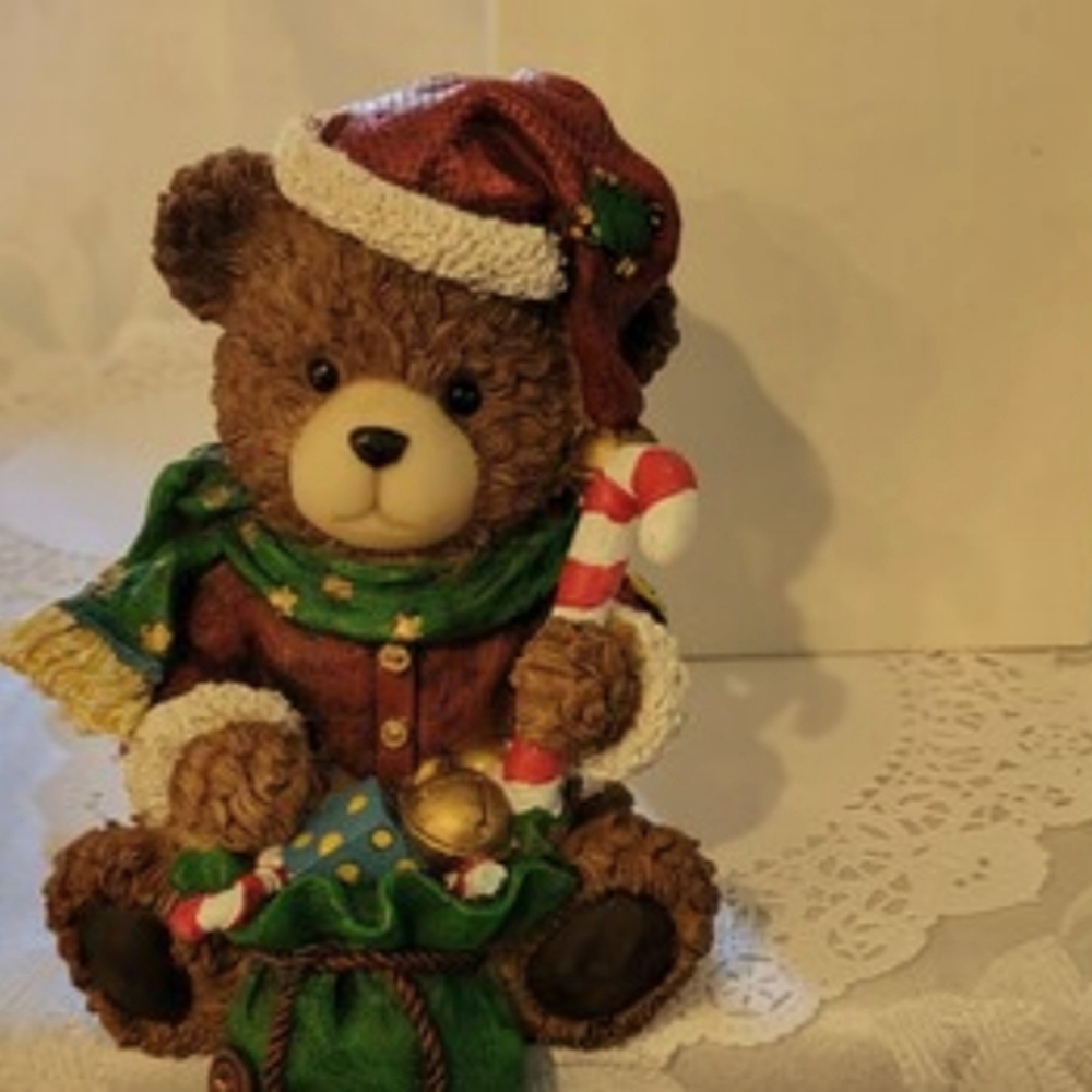 Badcock stocking hanger bear vintage 2001